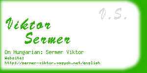 viktor sermer business card